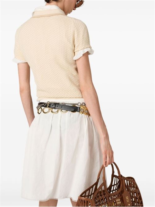 Polo con ricamo MIU MIU | MMLB2817NLF0018